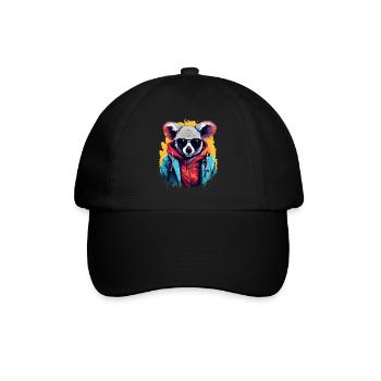 Streetstyle-Koalabär | Koala-Liebhaber - Baseballkappe - Schwarz/Schwarz - Vorne