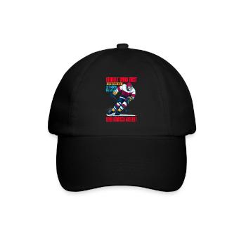Eishockey Geschenk Eishockeyspieler Hockey - Baseballkappe - Schwarz/Schwarz - Vorne
