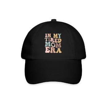 Dans mon ère de maman fatiguée pour les mamans - Casquette classique - noir/noir - Devant