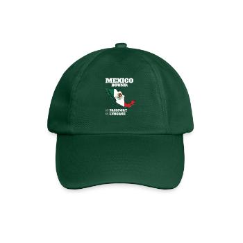 Mexico Bound Country Travel Mexican Flag Vacation - Baseball Cap - bottle green - Front