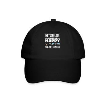 Meteorologist Meteorology Storm Chaser Gift - Baseball Cap - black/black - Front