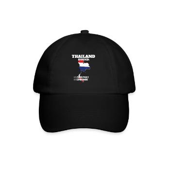 Thailand Bound Country Travel Thai Flag Vacation - Baseballkappe - Schwarz/Schwarz - Vorne