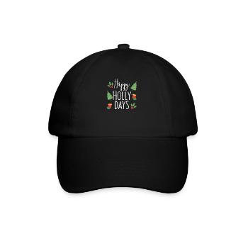 Happy Holly Days Noël festif Noël - Casquette classique - noir/noir - Devant