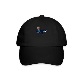 Jésus chevauche un mégalodon - requin mégalodon - Casquette classique - noir/noir - Devant