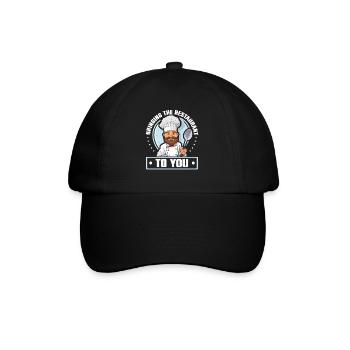 Service traiteur Restauration Chef serveur - Casquette classique - noir/noir - Devant