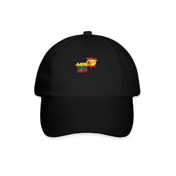 Lithuania Spain Vintage Flag Spanish Lithuanian - Baseball Cap - black/black - Front