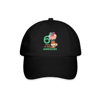 Squirrel for 6th birthday children six years - Baseball Cap - black/black - Front