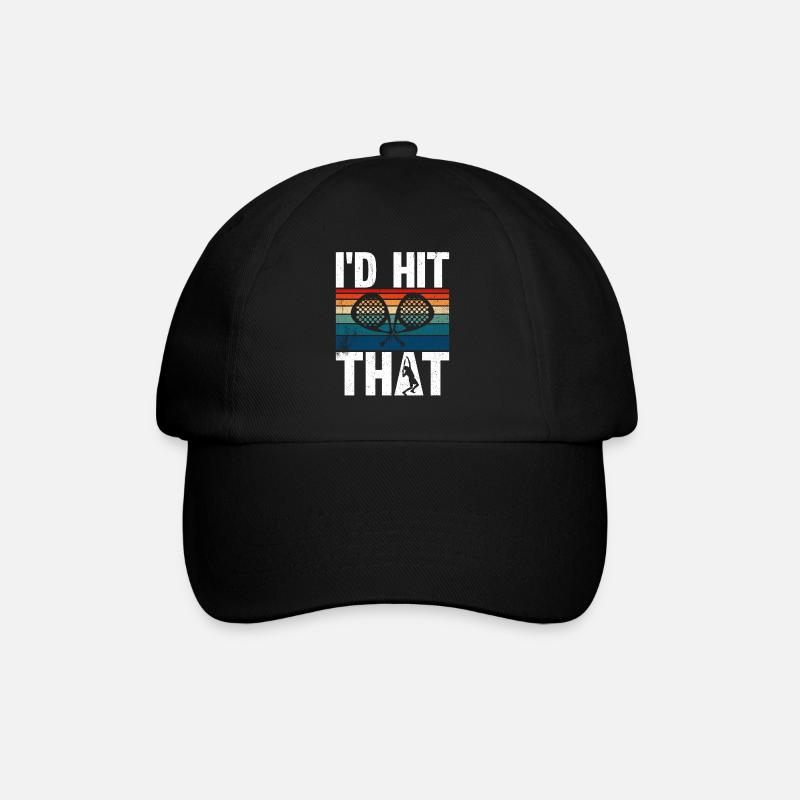 I'd Hit That Paddle Tennis - Baseballkappe - Schwarz/Schwarz