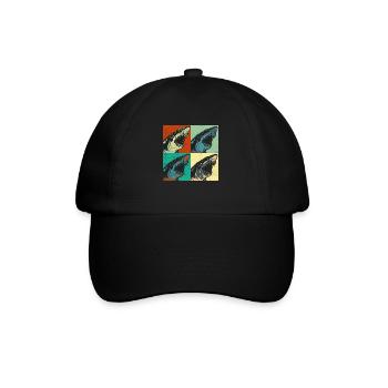 Megalodon Pop Up Retro - Megalodon Shark - Casquette classique - noir/noir - Devant