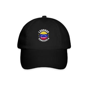 Legenden Geboren In Venezuela Südamerika Geschenk - Baseballkappe - Schwarz/Schwarz - Vorne