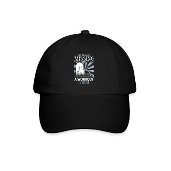 Bodybuilding Powerlifting Gewichtheben Fitness - Baseballkappe - Schwarz/Schwarz - Vorne