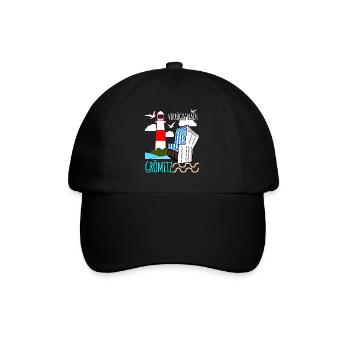 Verrückt nach Grömitz - Baseballkappe - Schwarz/Schwarz - Vorne