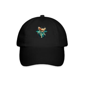 Chihuahua| Cute Swimming Water Diving Dive Funny - Baseball Cap - black/black - Front