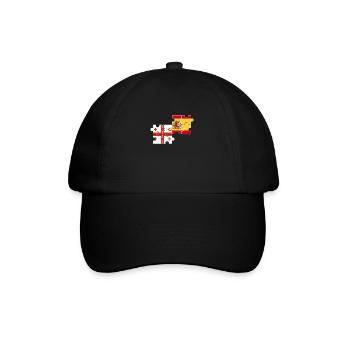Géorgie Espagne Drapeau Espagnol Géorgien - Casquette classique - noir/noir - Devant