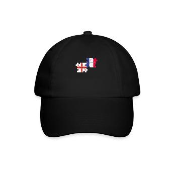 Géorgie France Drapeau Français Géorgien - Casquette classique - noir/noir - Devant