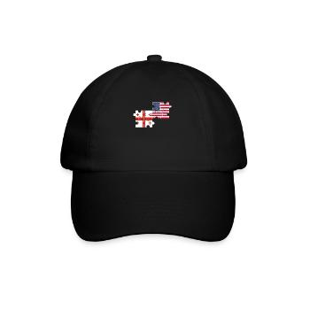 Georgia USA Flag American Georgian - Baseball Cap - black/black - Front
