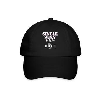 Single Sexy Hau Trotzdem Ab Anti Flirt Anmachen - Baseballkappe - Schwarz/Schwarz - Vorne