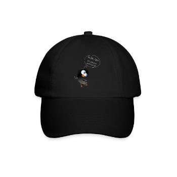 Lustiger Vogel la,laa ich scheiß auf Euch Spruch - Baseballkappe - Schwarz/Schwarz - Vorne