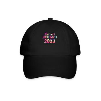 Schulkind 2023 Einschulung - Baseballkappe - Schwarz/Schwarz - Vorne