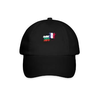 Bulgarien Frankreich Flagge Französisch Bulgare - Baseballkappe - Schwarz/Schwarz - Vorne