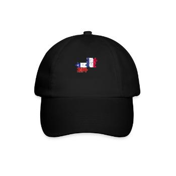 Chile France Vintage Flag Chilean - Baseball Cap - black/black - Front