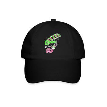 Gleitschirmflieger Frauen Queen of the Sky - Baseballkappe - Schwarz/Schwarz - Vorne