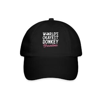 Cadeaux d’amoureux de l’âne - Casquette classique - noir/noir - Devant