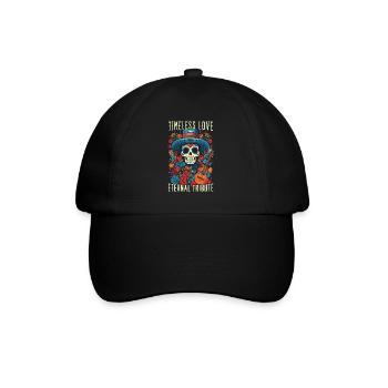 Dia de los Muertos Sugar Skull Mexikanischer Feiertag - Baseballkappe - Schwarz/Schwarz - Vorne