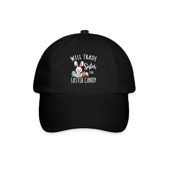 Swap Sister for Candy Easter Easter Bunny - Baseball Cap - black/black - Front