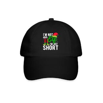 Ich bin kein Elf, ich bin nur klein Lustige - Baseballkappe - Schwarz/Schwarz - Vorne