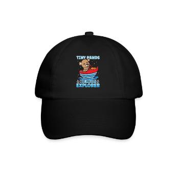 Boating Dad Boat Captain Pontoon Sailor Cruising - Baseball Cap - black/black - Front