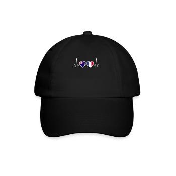 Îles Caïmans France Vintage Flag - Casquette classique - noir/noir - Devant