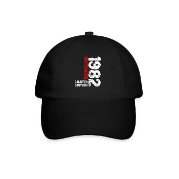 1982 September Limited Edition 41. Geburtstag Deko - Baseballkappe - Schwarz/Schwarz - Vorne