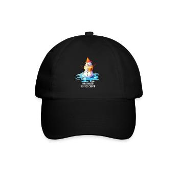 Christmas in July Snowman Ice Cream - Baseball Cap - black/black - Front