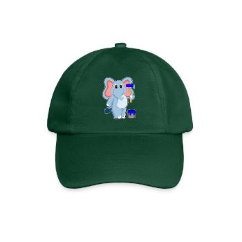 Peintre d’éléphants peinture à rouleaux - Casquette classique - vert bouteille - Devant