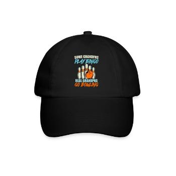 Bowlen Some Grandpas Play Bingo Real go Bowling - Baseball Cap - black/black - Front