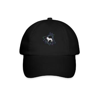 Löwe - Baseballkappe - Schwarz/Schwarz - Vorne