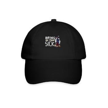 Creepy Halloween horror plague doctor - Baseball Cap - black/black - Front