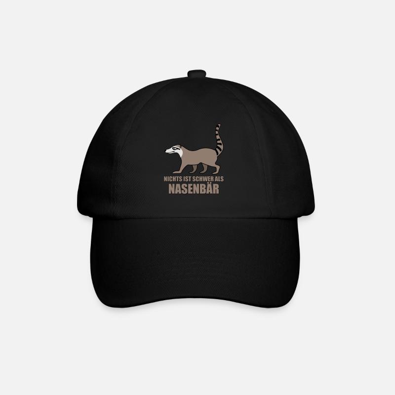 Nasenbär lustiger Spruch Nasenbären - Baseballkappe - Schwarz/Schwarz