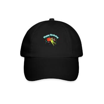 Hoppy Birthday Frog Frogs Kids - Baseball Cap - black/black - Front