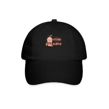 Design vintage d’Halloween avec tasse à café effrayante - Casquette classique - noir/noir - Devant