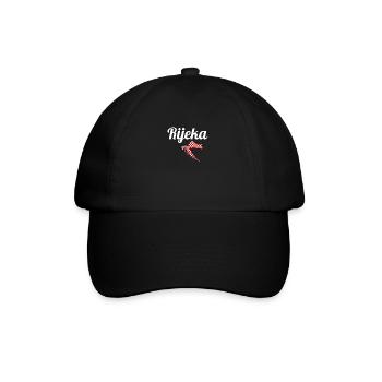 Rijeka Map Croatia Croatian flag Croatian - Baseball Cap - black/black - Front