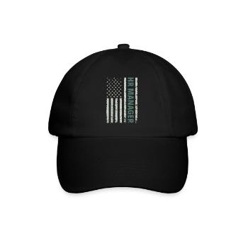 HR Manager American Flag USA - HR Management - Baseball Cap - black/black - Front