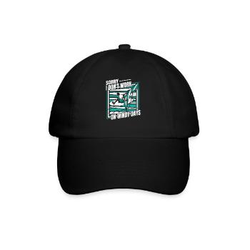 Je ne travaille pas les jours venteux Sports nautiques Surfeur - Casquette classique - noir/noir - Devant