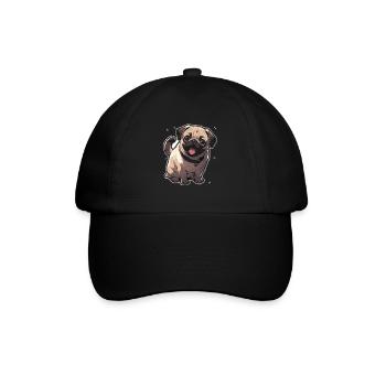 Pug Pug Dog Pug Sunglasses Pug Gift - Baseball Cap - black/black - Front