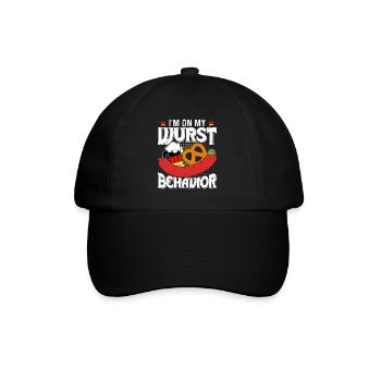 Deutschland On my Wurst Behavior Brezeln Bierfan - Baseballkappe - Schwarz/Schwarz - Vorne
