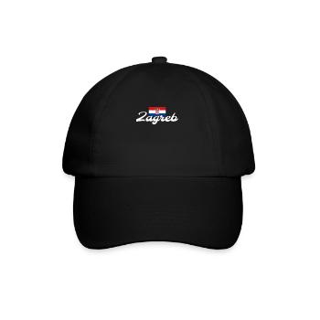 Zagreb Croatia Croatian flag Croatian - Baseball Cap - black/black - Front