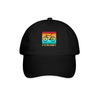 Stylish Cycologist Retro Bicycle Design MTB - Baseball Cap - black/black - Front