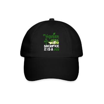 Véganisme végétalien - Casquette classique - noir/noir - Devant