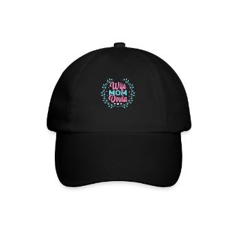 Doula Wife Mom Doula Birth Companion Midwifery - Baseballkappe - Schwarz/Schwarz - Vorne